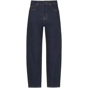 Whistles Dark Denim Stretch Barrel Leg Jean